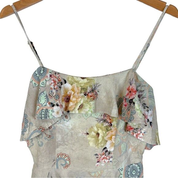 NWT Elliatt Faro Tiered Linen Mini Dress - Picture 3 of 6